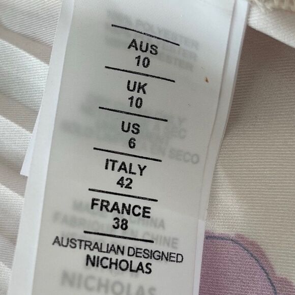 NICHOLAS Pleated Prairie Floral Belted Midi Dress - Picture 14 of 15